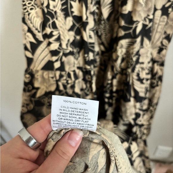 SAKS FIFTH AVENUE X RUMER THE LABEL NWT: Black Neve Black & Gold Maxi Dress - Picture 7 of 8